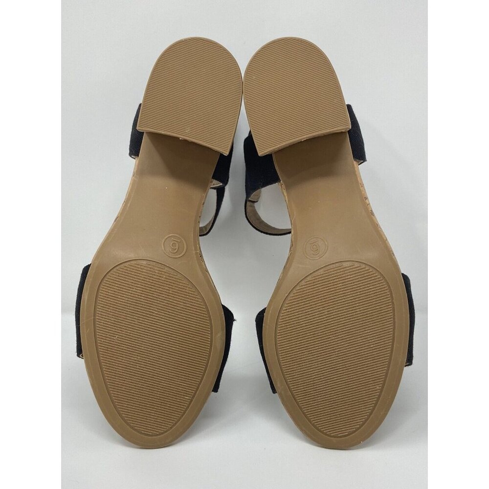 Womens' US 6 Merona Black Quarter Strap Block Heel Sandals Shoes NWOB - Picture 6 of 9